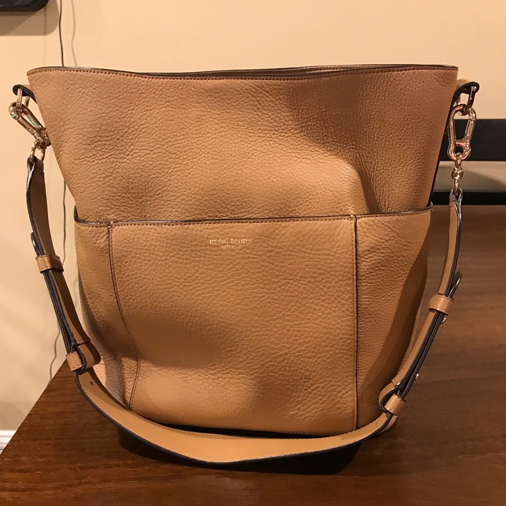 Henri Bendel Tan Leather Hobo Bag with Classic Design